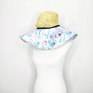 LILLY PULITZER Sea to Shining Sea Beach Hat Floppy straw packable